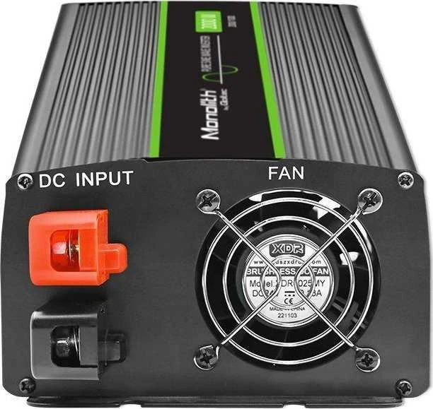 QOLTEC 51938 grynos sinusinės bangos keitiklis monolitinis / 1000 W / 2000 W / 24 V iki 230 V