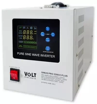 VOLT POLSKA SINUSPRO 2200E PLUS 12/230V (1200/2200W) [AGM, GEL, LiFePO4] keitiklis