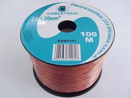 Cabletech kolonėlių kabelis 100m ritėje