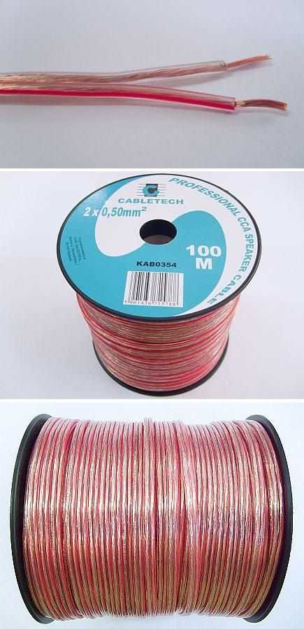 Cabletech Kolonėlių kabelis CCA 1.5mm 1m