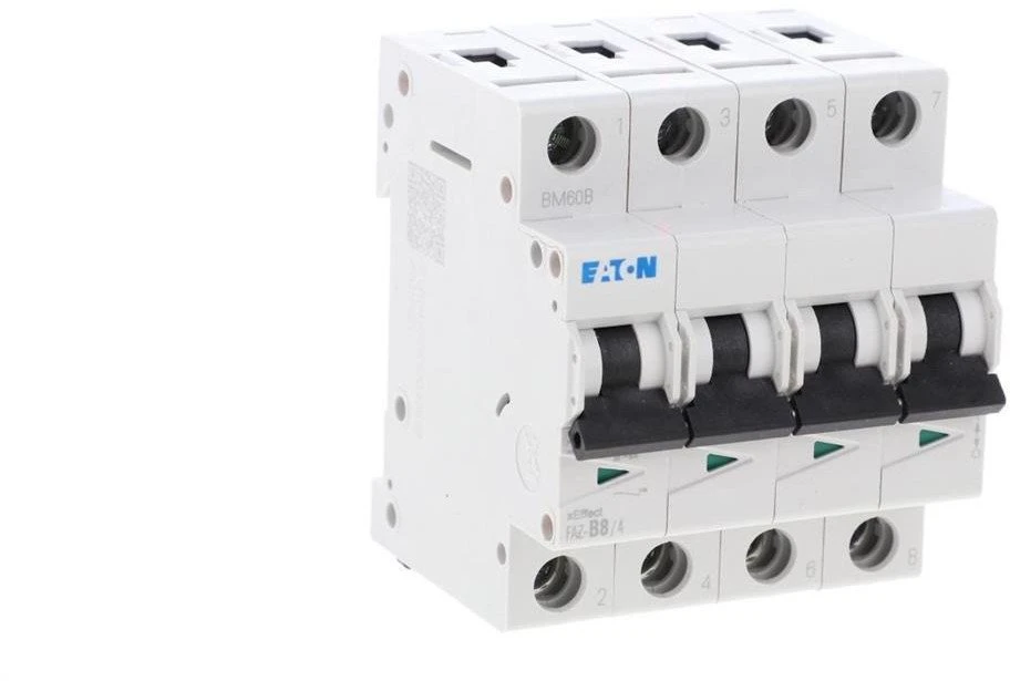 Eaton 279030 Grandinės pertraukiklis 4P B 8A 15kA AC FAZ-B8/4 279030