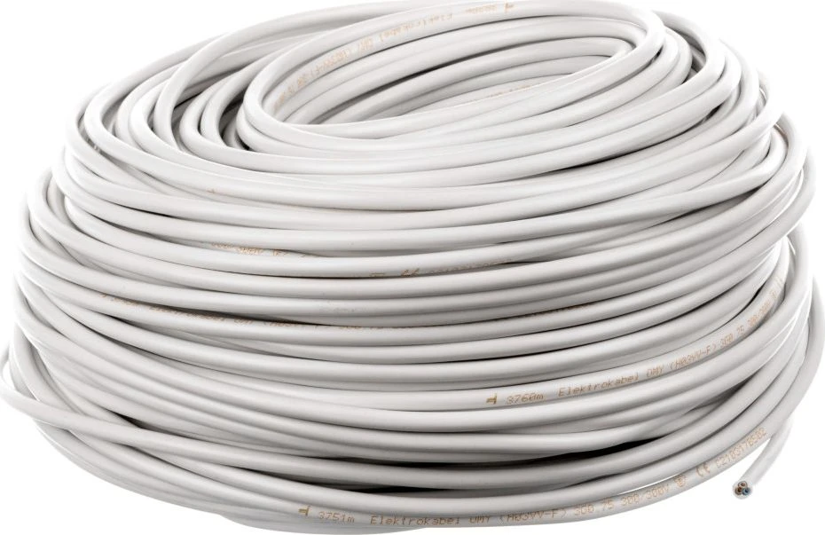 Ausinės Elektrokabel Carruzzo daugiagyslis elektros kabelis OMY 3×0,75mm2 300V elektros kabelis 100m