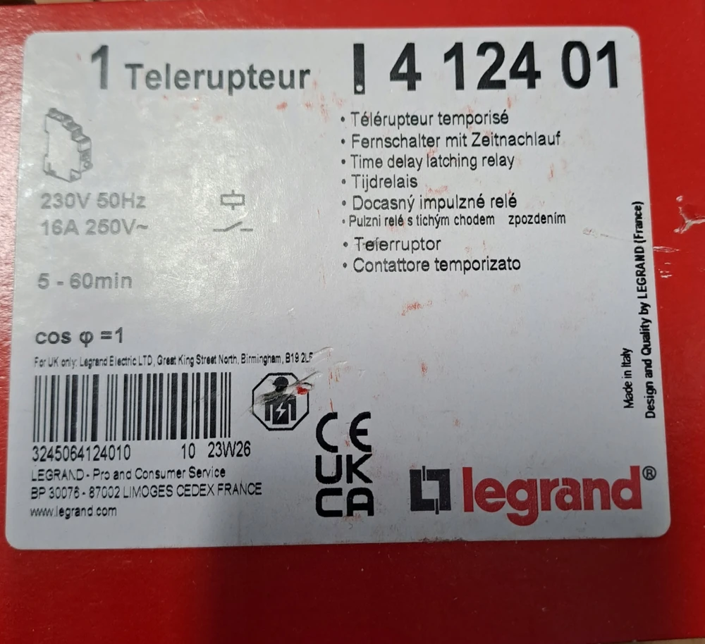 Legrand PB441 16A 1 NĖRA RELĖS BISTAB TYLUS YPAČ