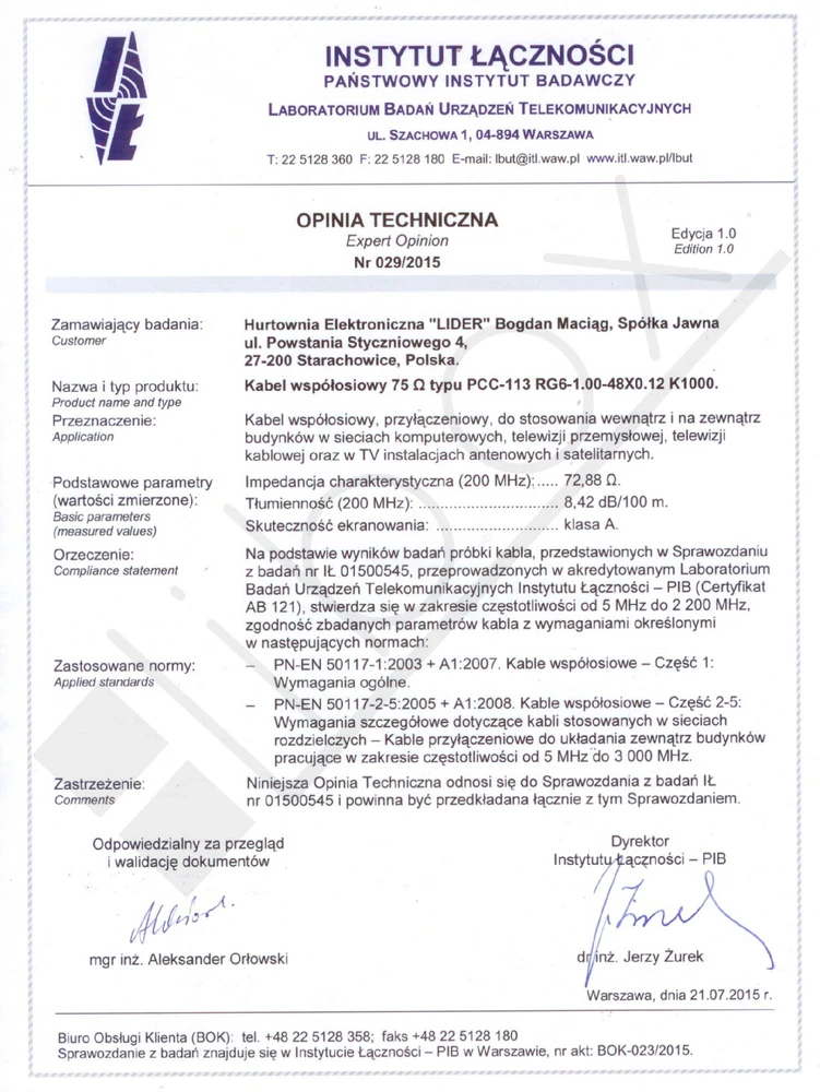 Przewód Libox Koncentryczny, Professional Premium, kl.A HD/200m (PCC113)