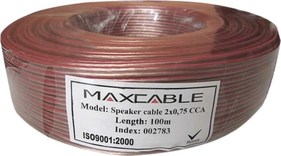 Cabletech Kolonėlių kabelis CCA 0.75mm 100m