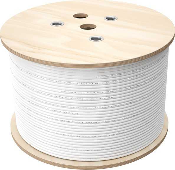 Multikabel Q-LANTEC Multimedia 2 x U/UTP kat.5E + 2 x RG6 + 2 x FO G657A1, PVC, pilka 500m