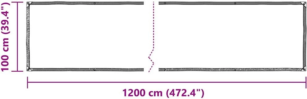 Skaidrus brezentas su ąselėmis 1x12 m polietilenas