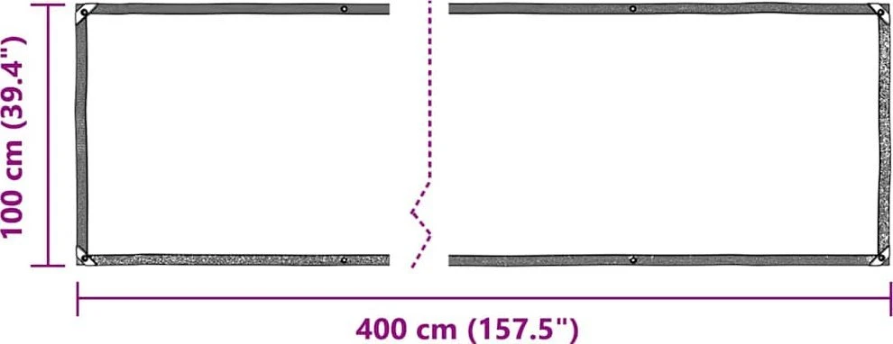 Skaidrus brezentas su ąselėmis 1x4 m PVC