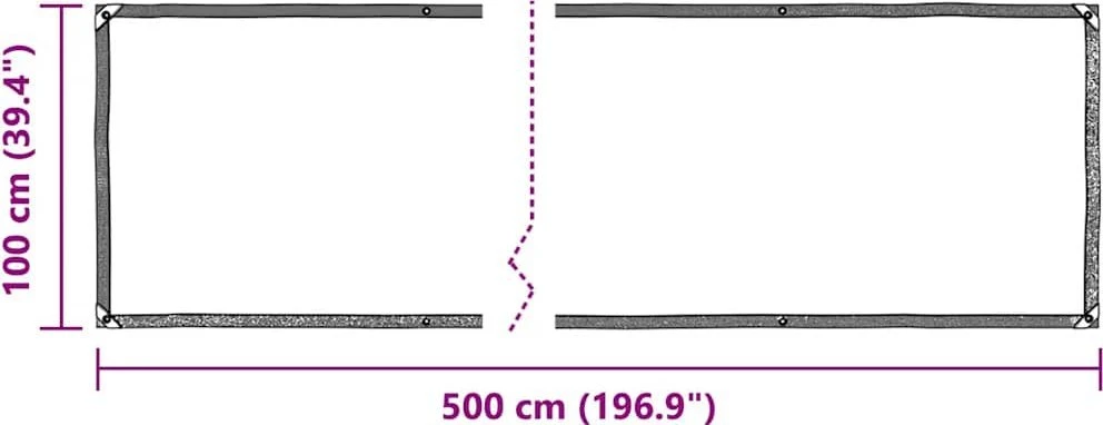 Skaidrus brezentas su ąselėmis 1x5 m PVC