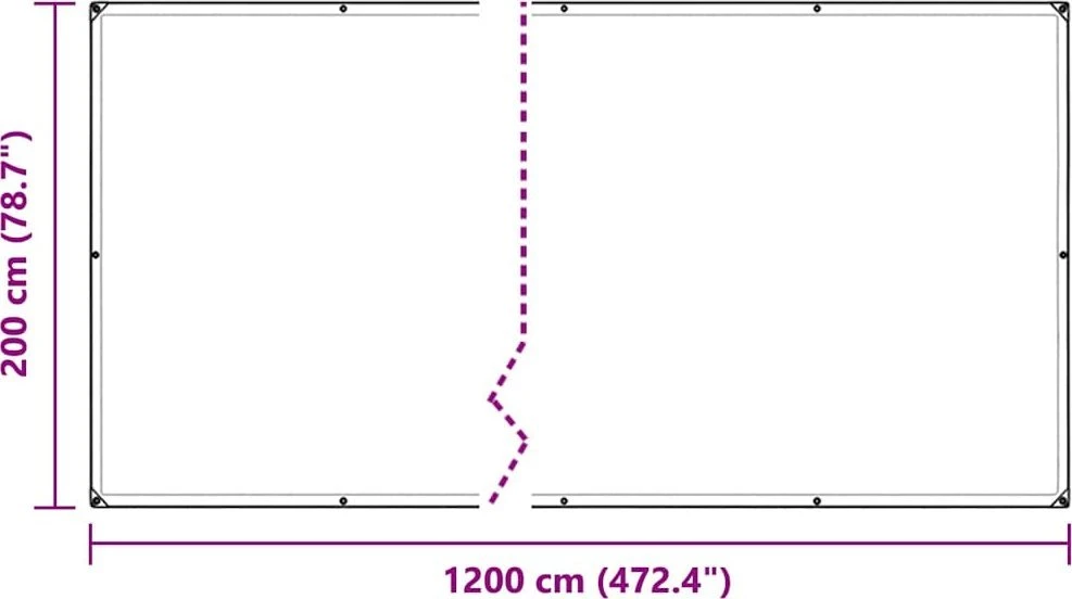Skaidrus brezentas su ąselėmis 2x12 m PVC