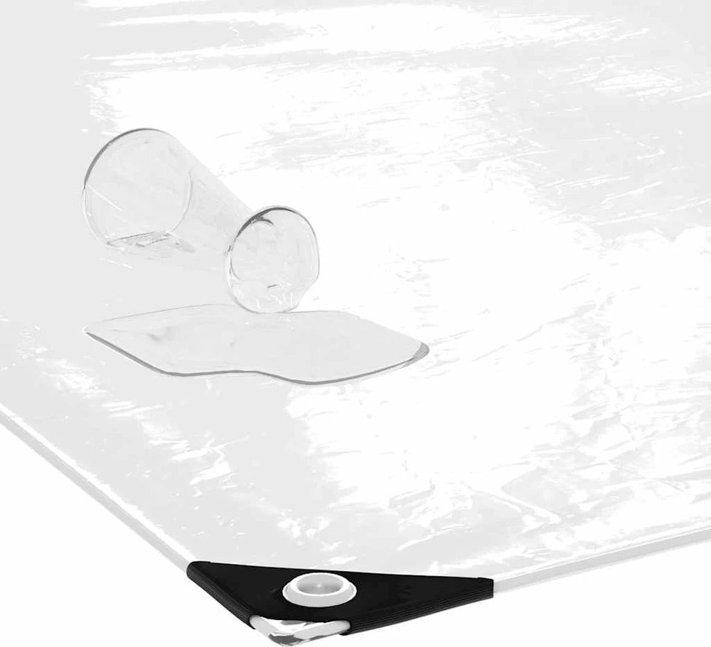 Skaidrus brezentas su kilpelėmis, 2x2 m, PVC