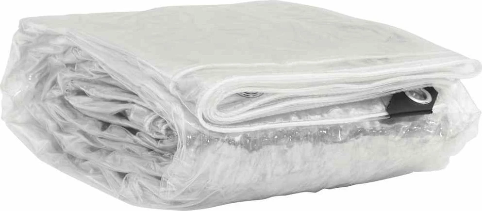 Skaidrus brezentas su ąselėmis 4x5 m PVC