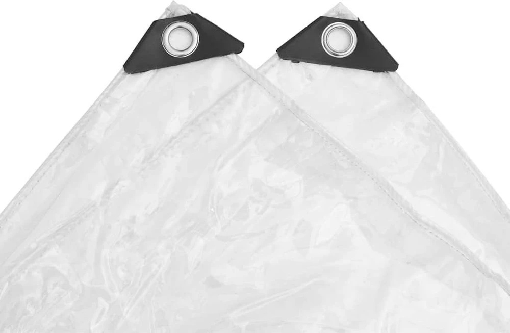 Skaidrus brezentas su ąselėmis 4x6 m PVC