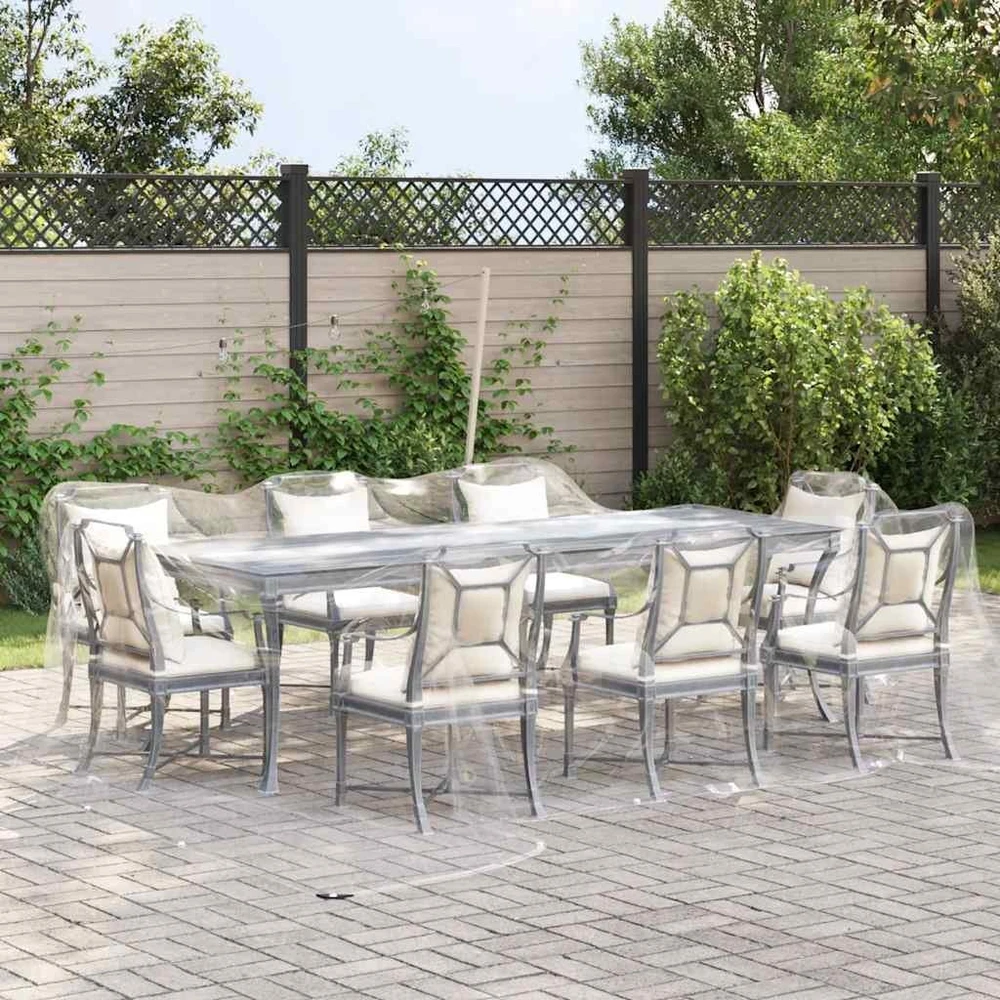 Skaidrus brezentas su ąselėmis 5x6 m PVC