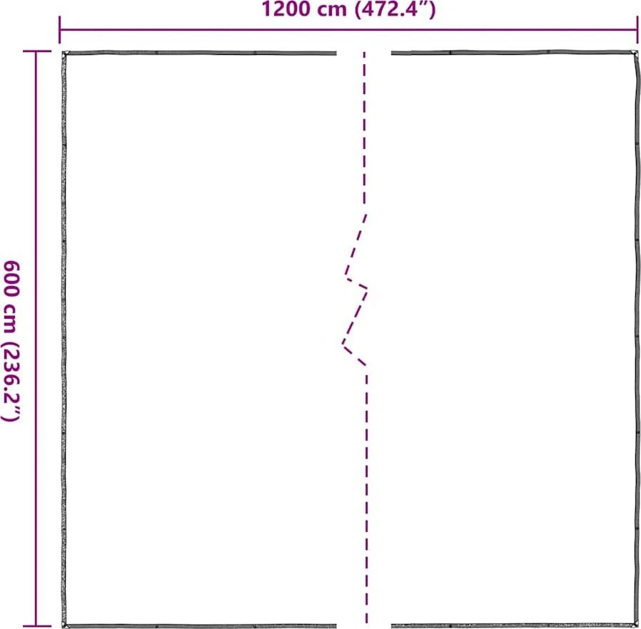Skaidrus brezentas su ąselėmis 6x12 m polietilenas