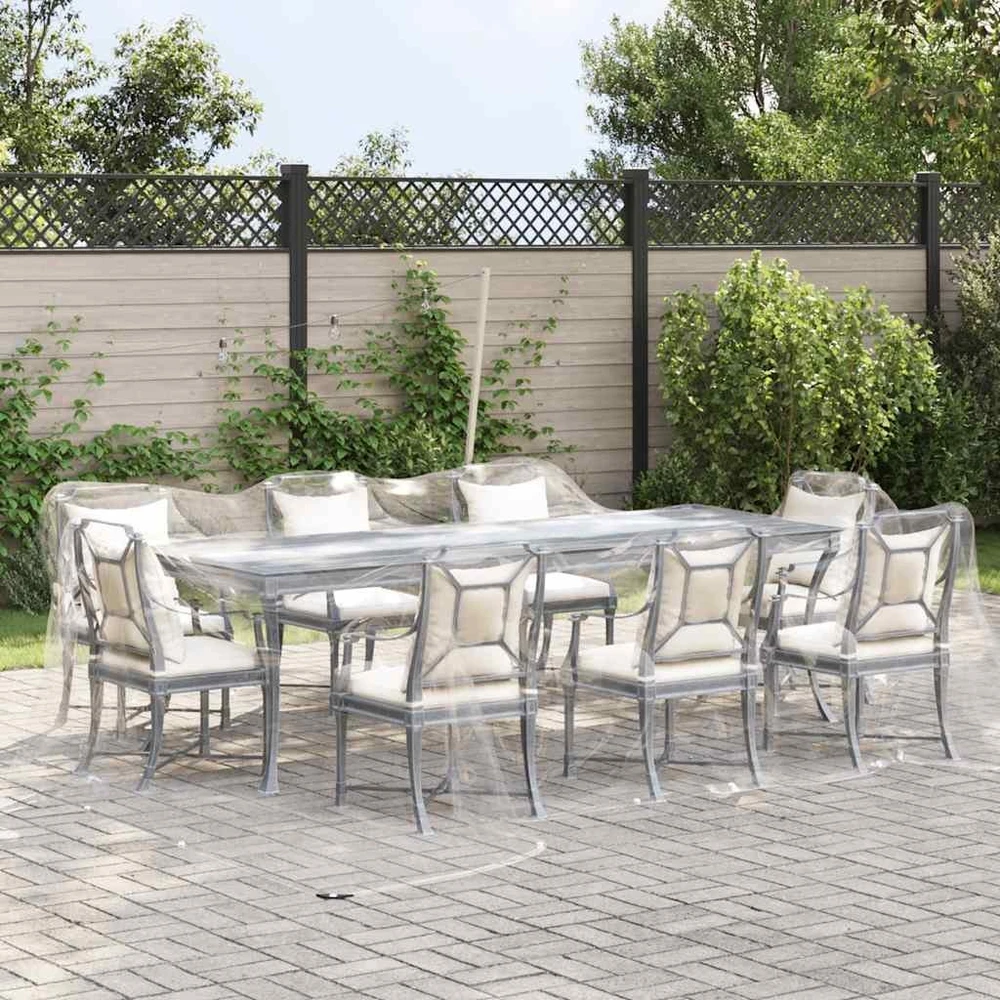Skaidrus brezentas su ąselėmis 6x6 m PVC