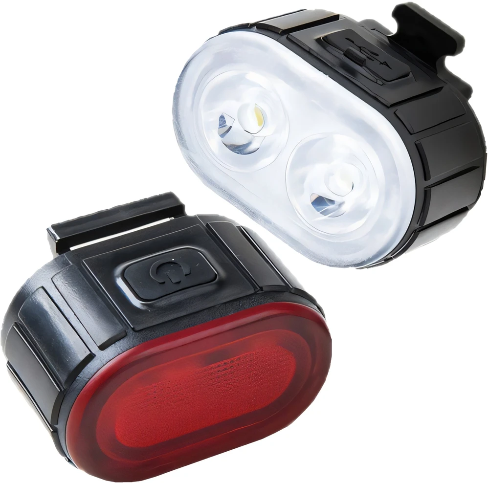 Retoo Lampka Dviračio žibintas priekyje ir gale LED, galinga baterija priekinio dviračio komplektui - ER1030