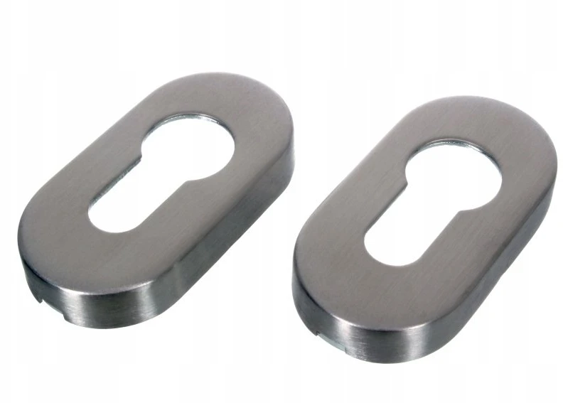 Spynos plokštelė PSG 63.453 ovali, 62 x 32 mm, nerūdijančio plieno