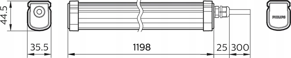 Sieninis šviestuvas Philips ŠVIES TVIRT 3400LM 4000K 120CM IP65