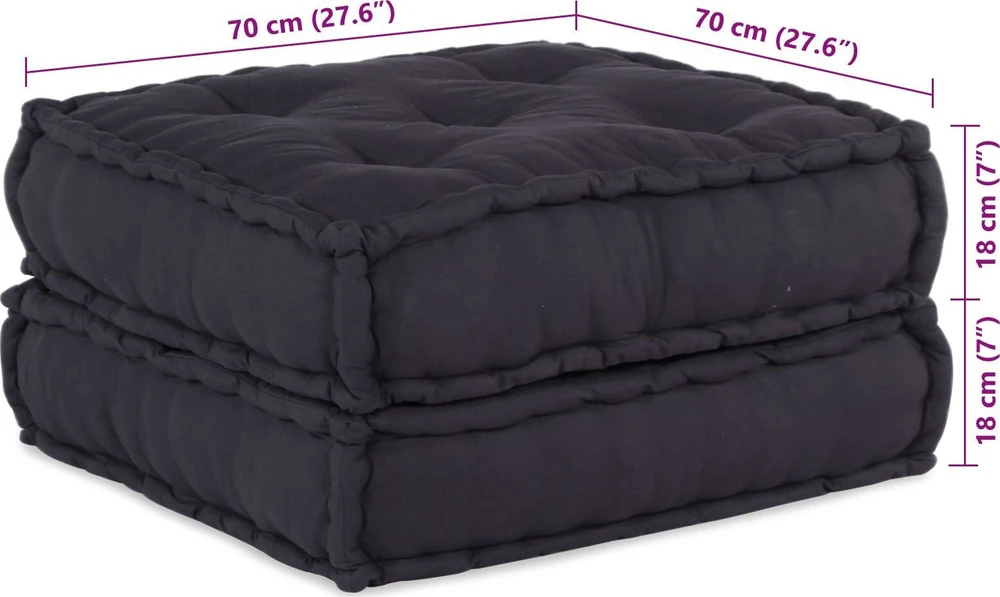 Modulinė sofa 2 pcs Antracitas 70 x 70 x 36 cm audinys 3315070