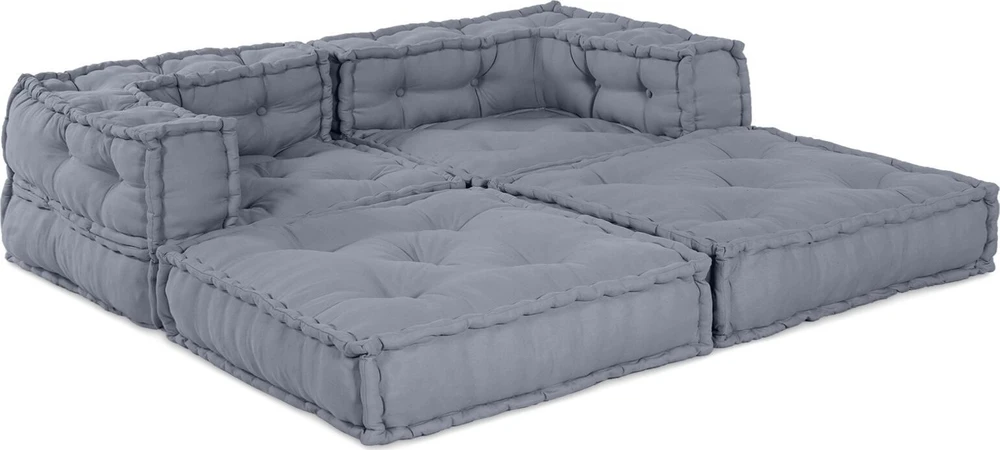 Modulinė sofa 2 pcs Pilka 140 x 70 x 56 cm audinys