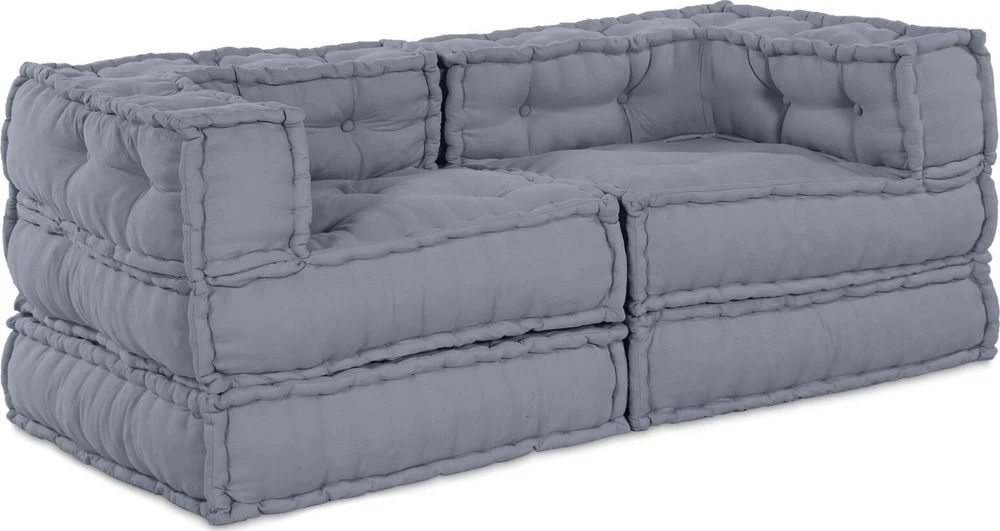 Modulinė sofa 2 pcs Pilka 140 x 70 x 56 cm audinys