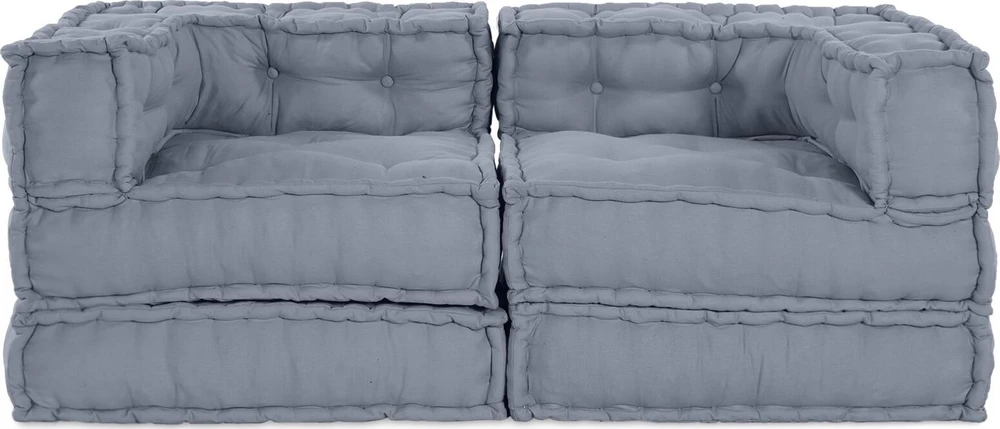 Modulinė sofa 2 pcs Pilka 140 x 70 x 56 cm audinys