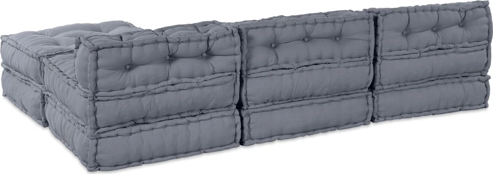 Modulinė sofa Audinys Pilka 210 x 140 x 56 cm