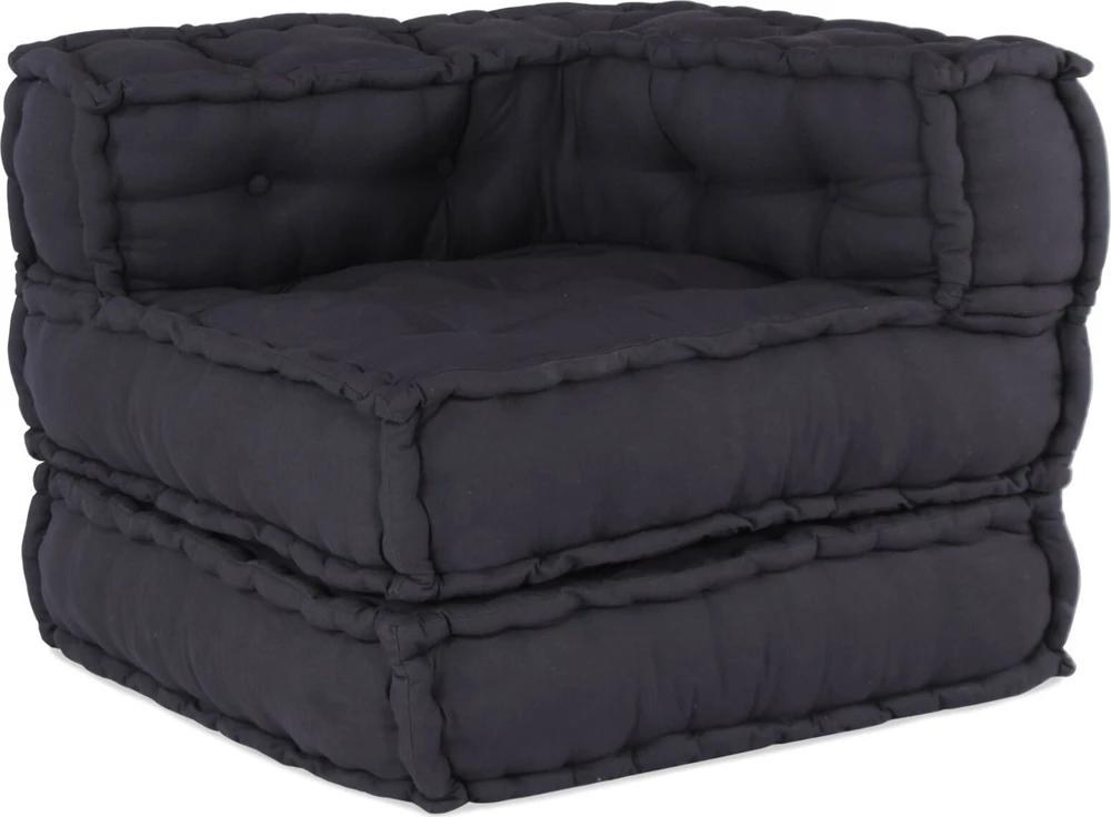 Modulinė sofa 2 vnt. Audinys Antracito 140 x 70 x 56 cm