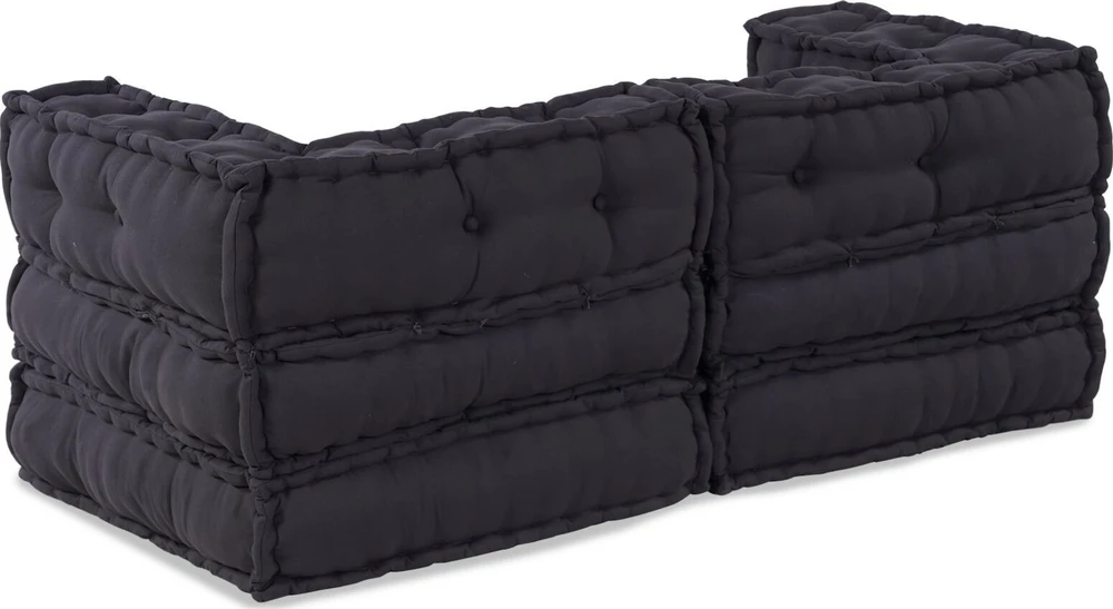 Modulinė sofa 2 vnt. Audinys Antracito 140 x 70 x 56 cm