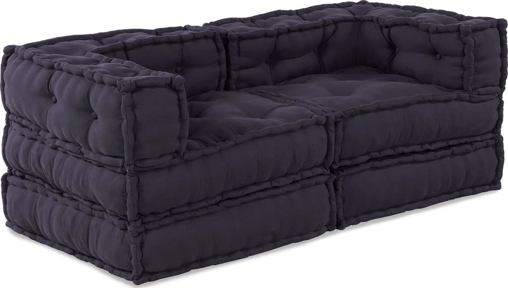 Modulinė sofa 2 vnt. Audinys Antracito 140 x 70 x 56 cm