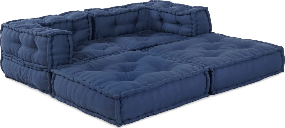 Modulinė sofa 2 vnt. Audinys Indigo 140 x 70 x 56 cm