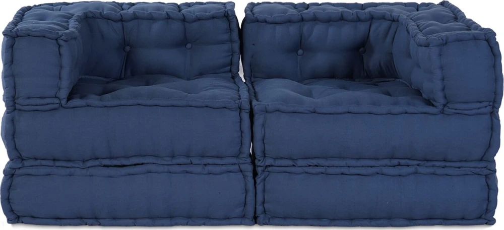 Modulinė sofa 2 vnt. Audinys Indigo 140 x 70 x 56 cm