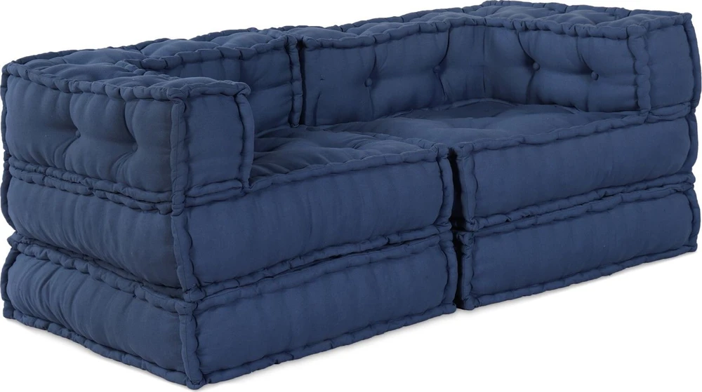 Modulinė sofa 2 vnt. Audinys Indigo 140 x 70 x 56 cm