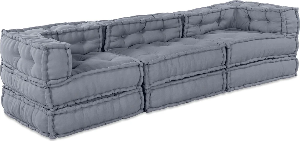 Modulinė sofa 3 pcs Pilka audinys