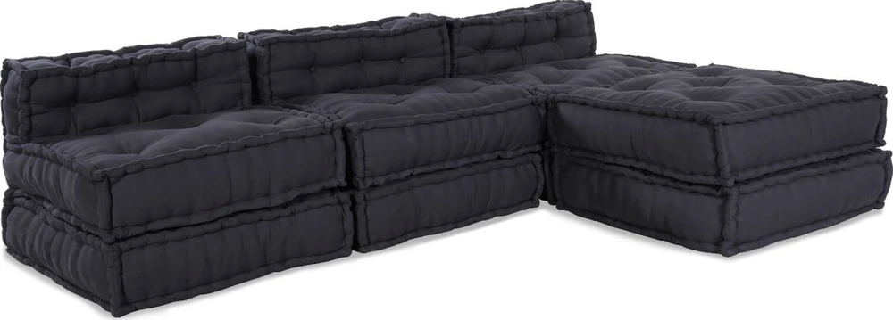 Modulinė sofa 4 pcs Antracitas audinys