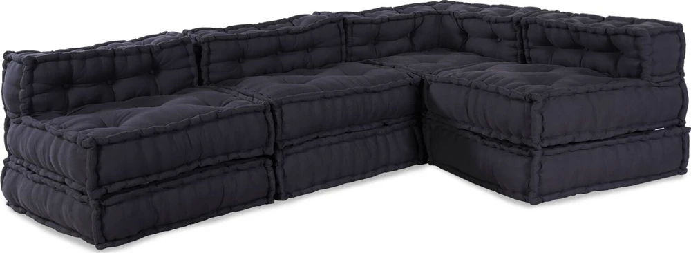 Modulinė sofa 4 pcs Antracitas audinys