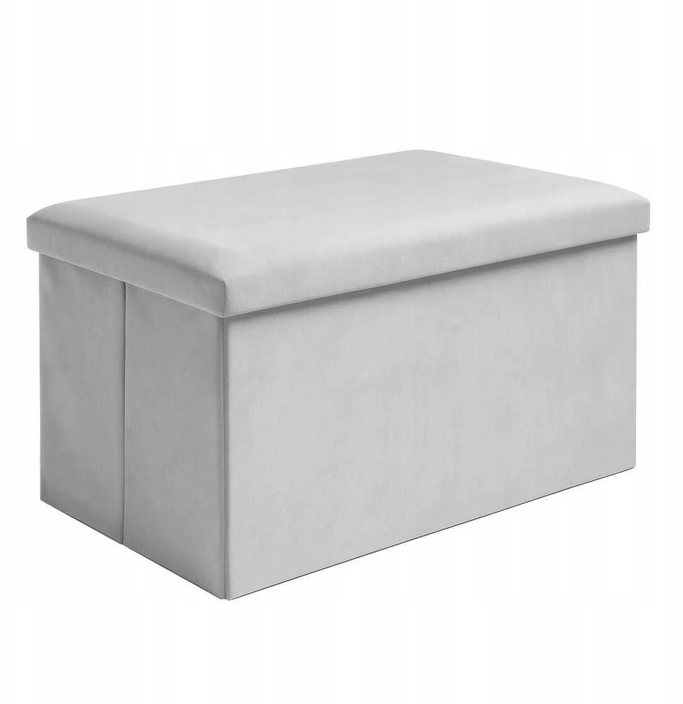 Pilkas aksominis pufas 60x30x30 cm Ruhhy 25994