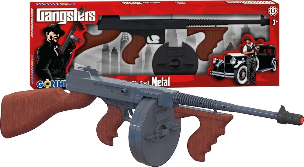 „Pulio Metal“ gangsterio pistoletas, 8 šoviniai („Gonher“) (SUPAKUOTI KAIP DOVANĄ = 3.99 €)