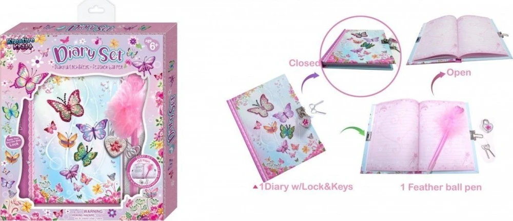 Pulio PECOWARE drugelių dienoraščio rinkinys 531NBG 20284