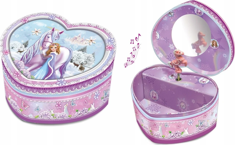 Pulio Pecoware širdies formos muzikos dėžutė - arklys