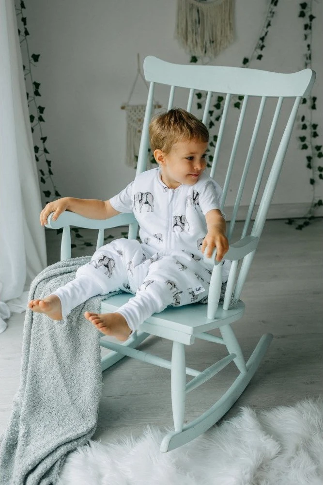 PULP BAMBOO Baby miegmaišis su 2 TOG kojelėmis - Dideli drambliai - nuo 2l iki 4l