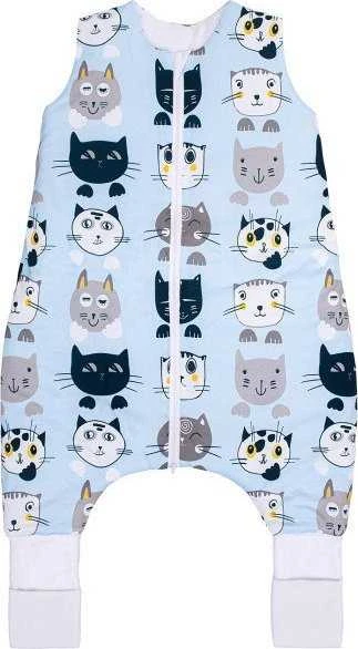 PULP BAMBOO Baby miegmaišis su 2 TOG kojinėmis - Mėlyna Cats - nuo 0,6 m iki 2,5 m