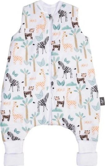PULP BAMBOO Baby miegmaišis su 2 TOG kojinėmis - SPALVOTAS SAFARI nuo 6m iki 2,5l