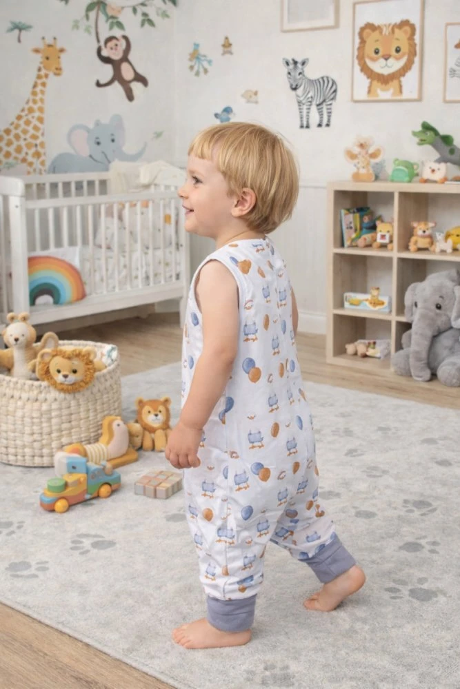 PULP BAMBOO medvilninis miegmaišis su kojelėmis, ištisus metus - 1 TOG iki 2,5 metų - Kaczorek