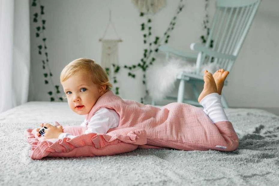PULP BAMBOO Muslin miegmaišis su izoliacija ir kojomis Rožinė TOG 2,5 nuo 6m iki 2,5m.
