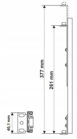Pulsar ARAS450N bėgeliai ARAD korpusams, skirti 19" RACK spintelėms, 450 mm gylio