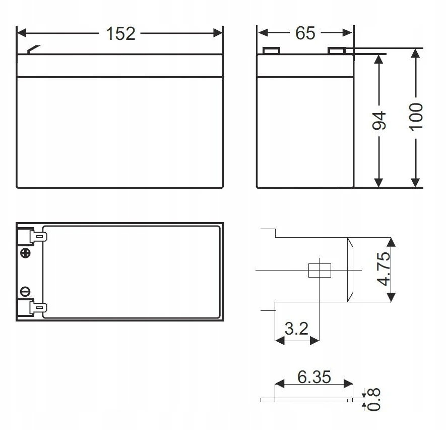 Pulsar HPB7-12 akumuliatorius 7Ah/12V HPB