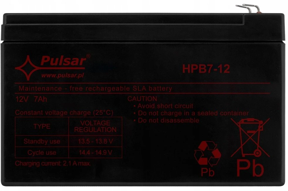 Pulsar HPB7-12 akumuliatorius 7Ah/12V HPB