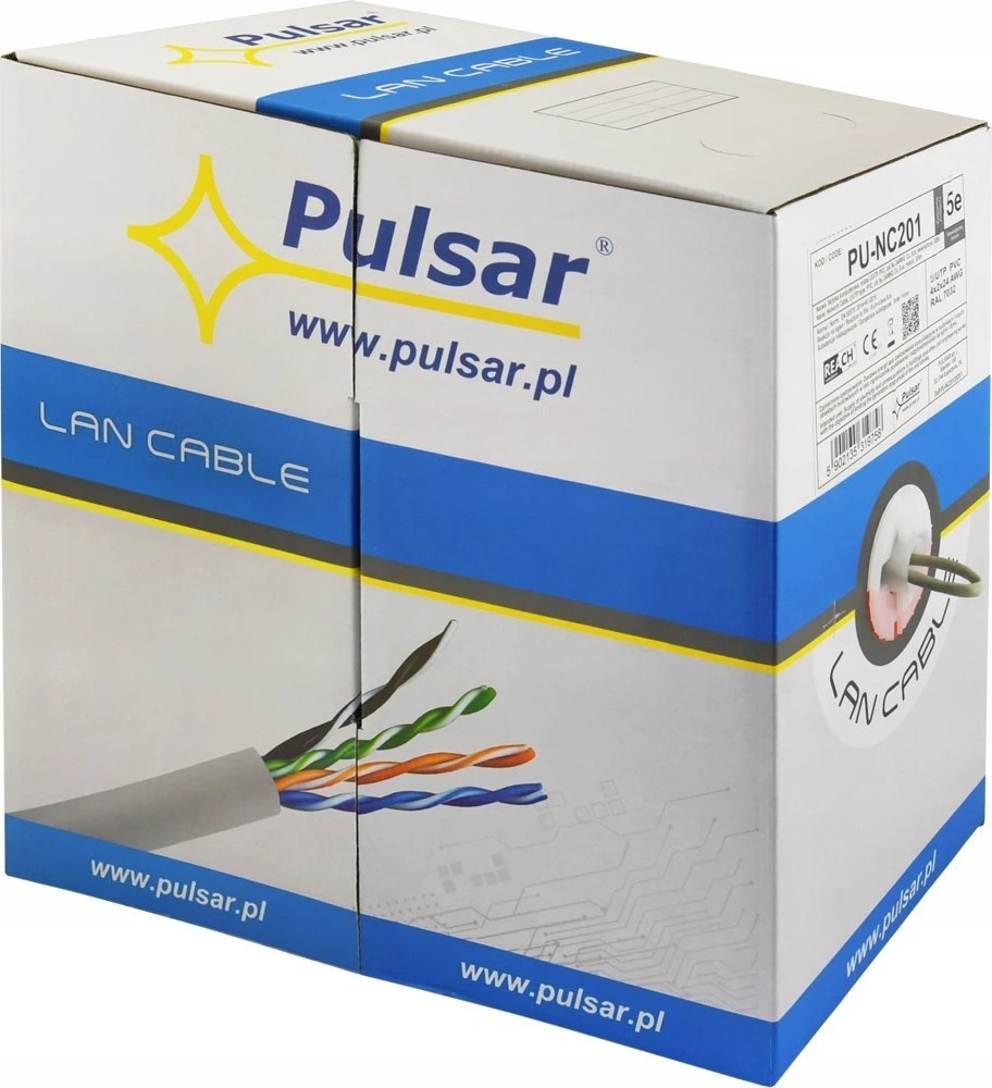Pulsar PU-NC201 U/UTP kabelis, 5e kategorija, 24AWG,